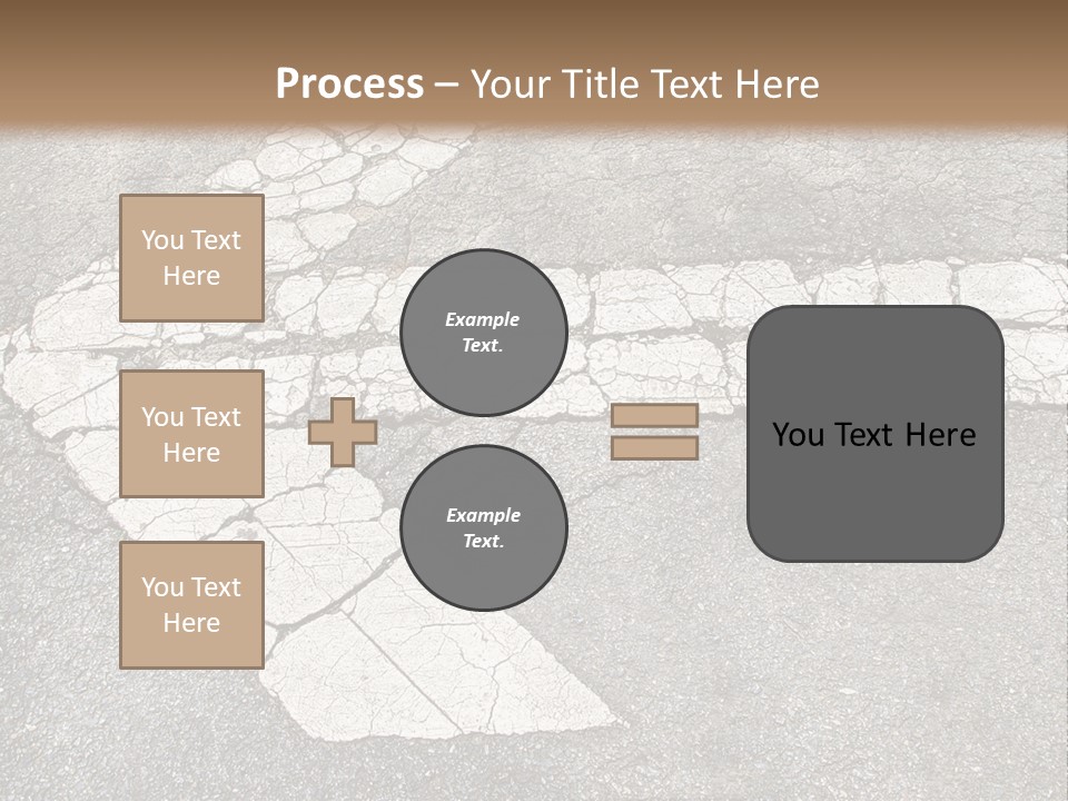 A Cross Painted On The Ground With A Brown Background PowerPoint Template