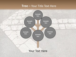 A Cross Painted On The Ground With A Brown Background PowerPoint Template