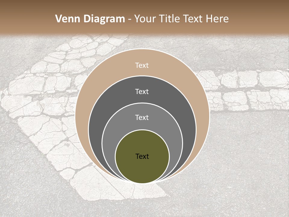 A Cross Painted On The Ground With A Brown Background PowerPoint Template