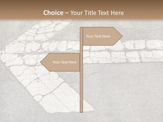 A Cross Painted On The Ground With A Brown Background PowerPoint Template