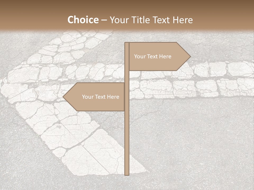 A Cross Painted On The Ground With A Brown Background PowerPoint Template