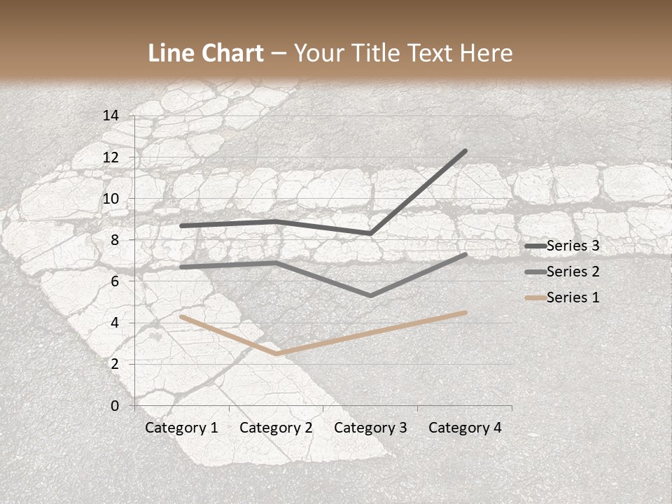 A Cross Painted On The Ground With A Brown Background PowerPoint Template