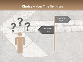 A Cross Painted On The Ground With A Brown Background PowerPoint Template