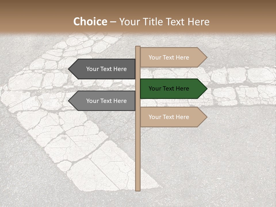 A Cross Painted On The Ground With A Brown Background PowerPoint Template