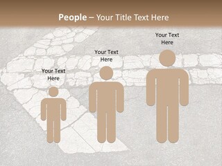 A Cross Painted On The Ground With A Brown Background PowerPoint Template