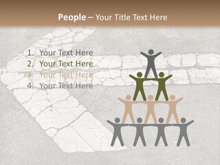 A Cross Painted On The Ground With A Brown Background PowerPoint Template