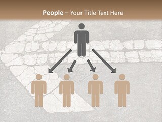 A Cross Painted On The Ground With A Brown Background PowerPoint Template