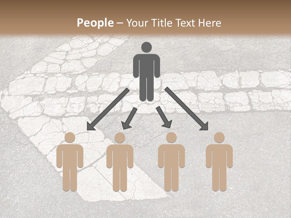 A Cross Painted On The Ground With A Brown Background PowerPoint Template