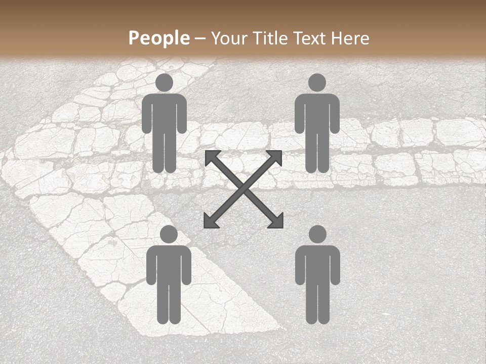 A Cross Painted On The Ground With A Brown Background PowerPoint Template
