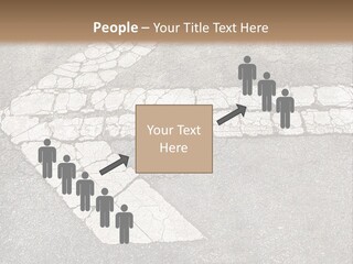 A Cross Painted On The Ground With A Brown Background PowerPoint Template