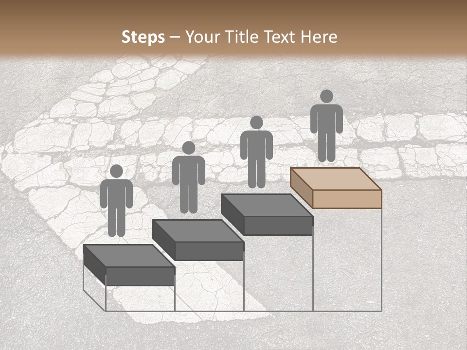 A Cross Painted On The Ground With A Brown Background PowerPoint Template