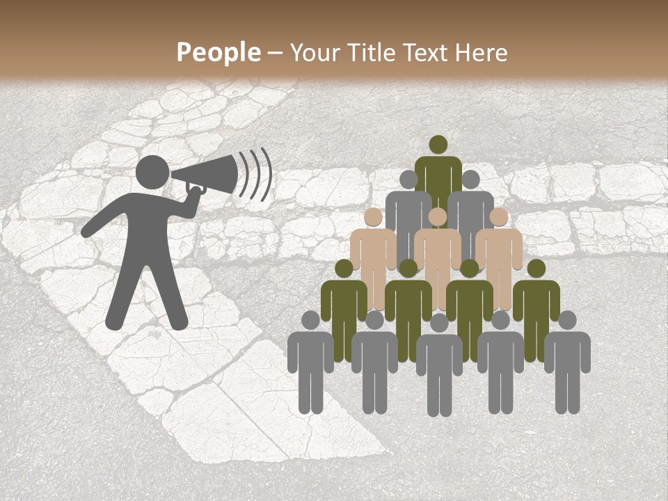 A Cross Painted On The Ground With A Brown Background PowerPoint Template