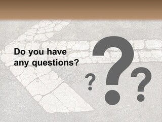 A Cross Painted On The Ground With A Brown Background PowerPoint Template