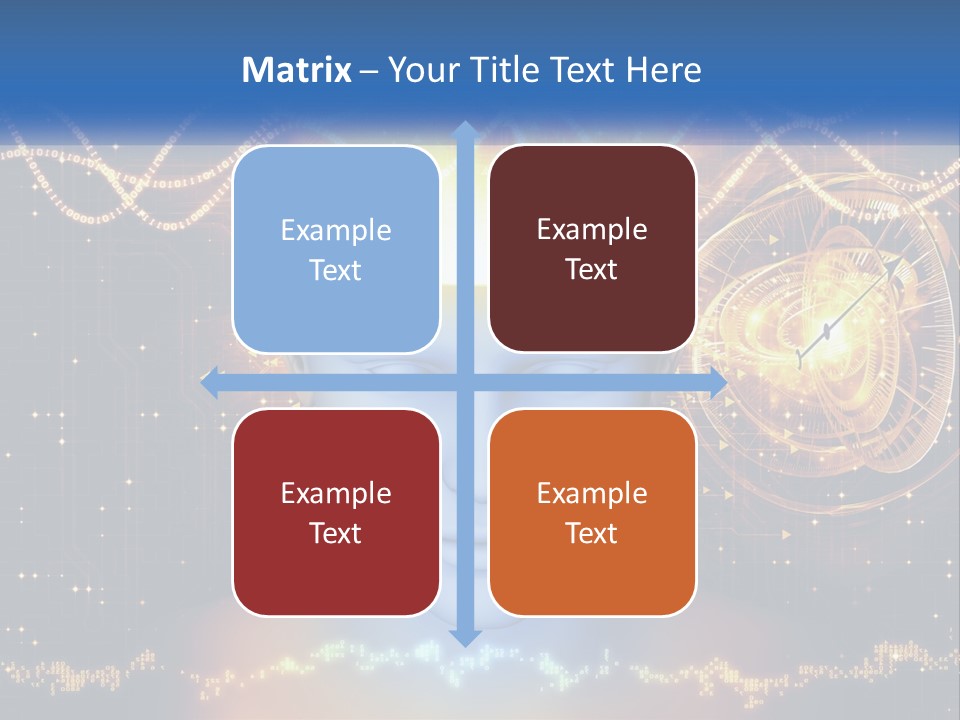 A Man With A Glowing Brain And A Clock On His Head PowerPoint Template