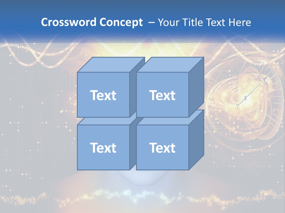 A Man With A Glowing Brain And A Clock On His Head PowerPoint Template