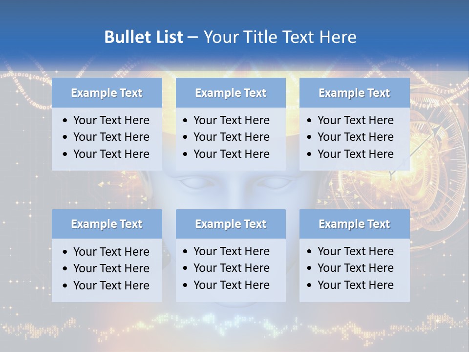 A Man With A Glowing Brain And A Clock On His Head PowerPoint Template
