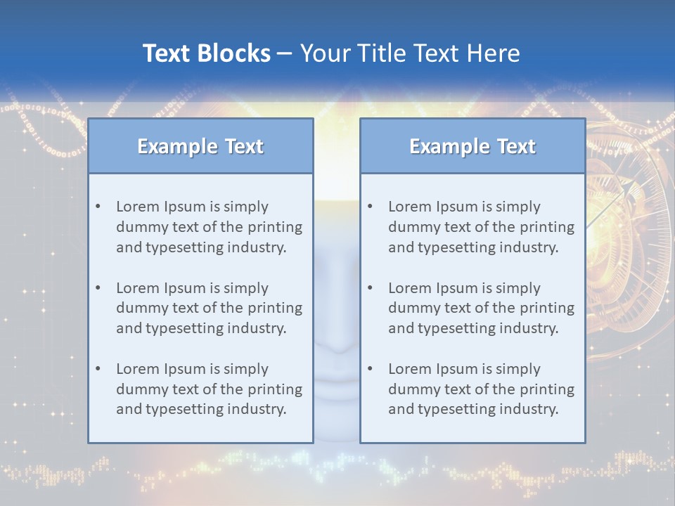 A Man With A Glowing Brain And A Clock On His Head PowerPoint Template