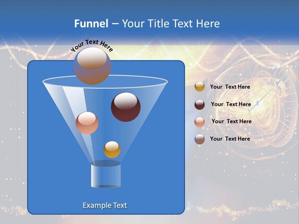 A Man With A Glowing Brain And A Clock On His Head PowerPoint Template