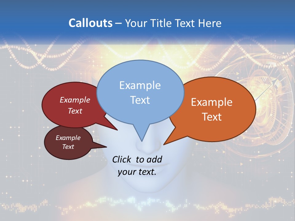 A Man With A Glowing Brain And A Clock On His Head PowerPoint Template