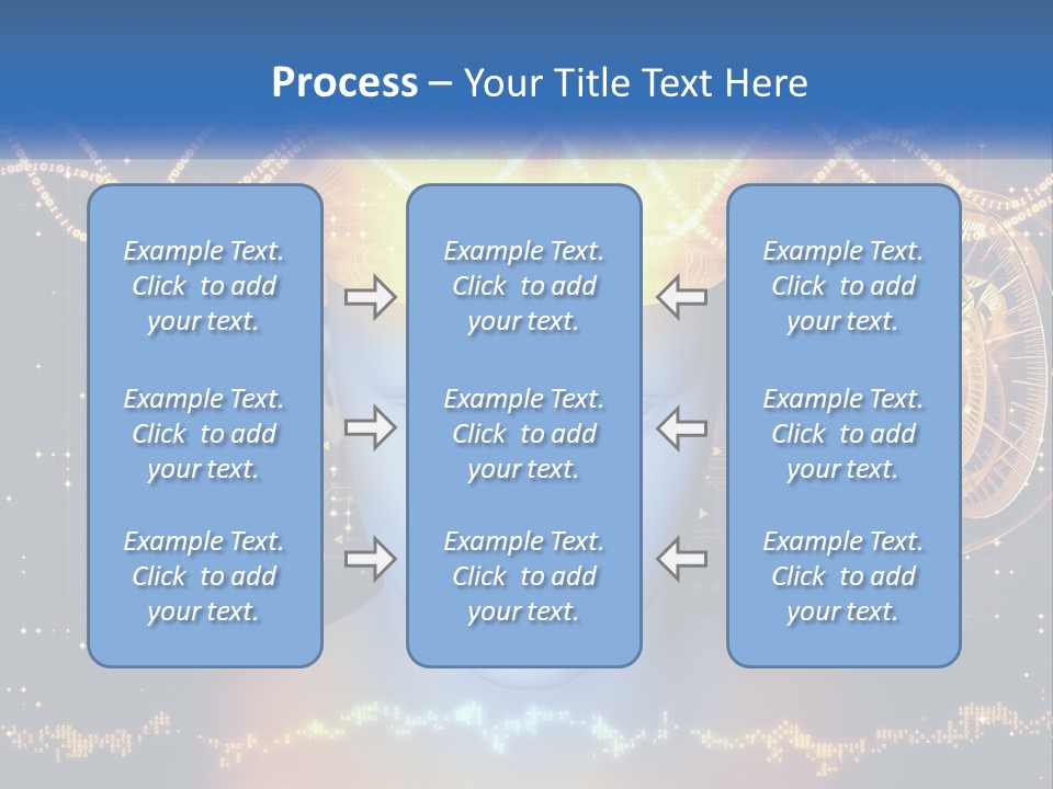 A Man With A Glowing Brain And A Clock On His Head PowerPoint Template