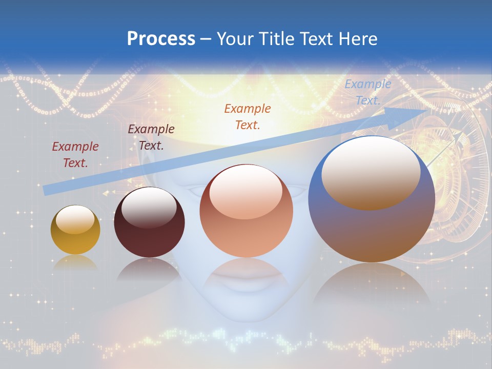 A Man With A Glowing Brain And A Clock On His Head PowerPoint Template