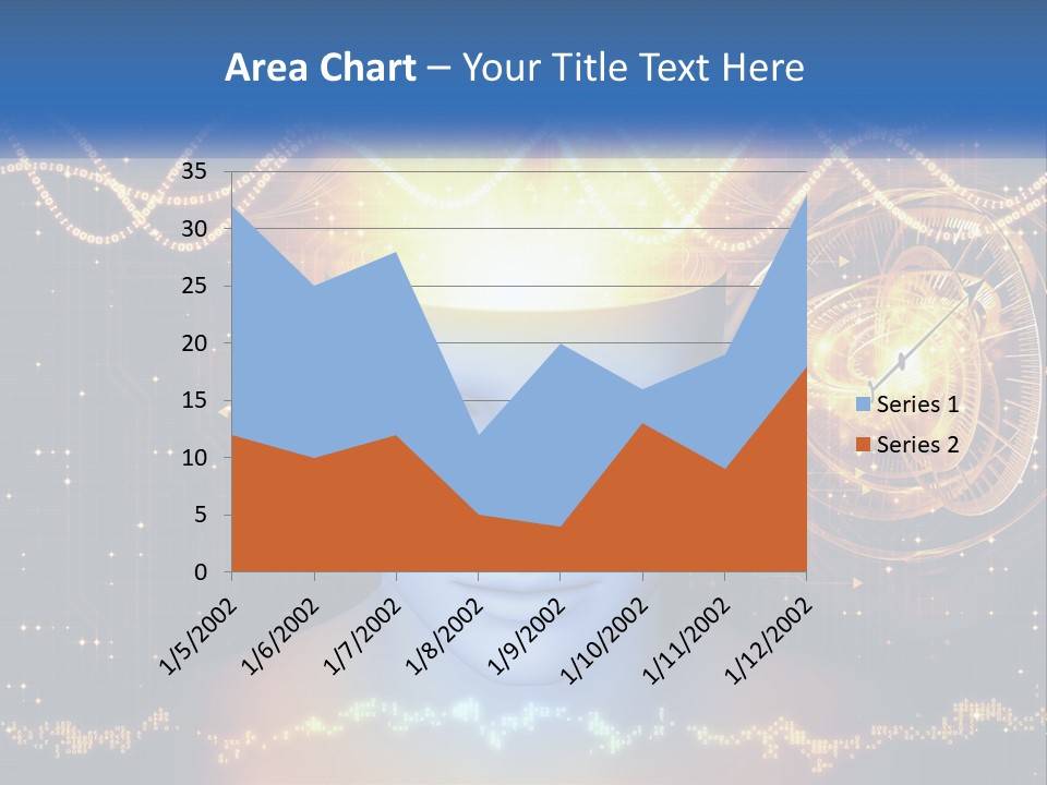 A Man With A Glowing Brain And A Clock On His Head PowerPoint Template