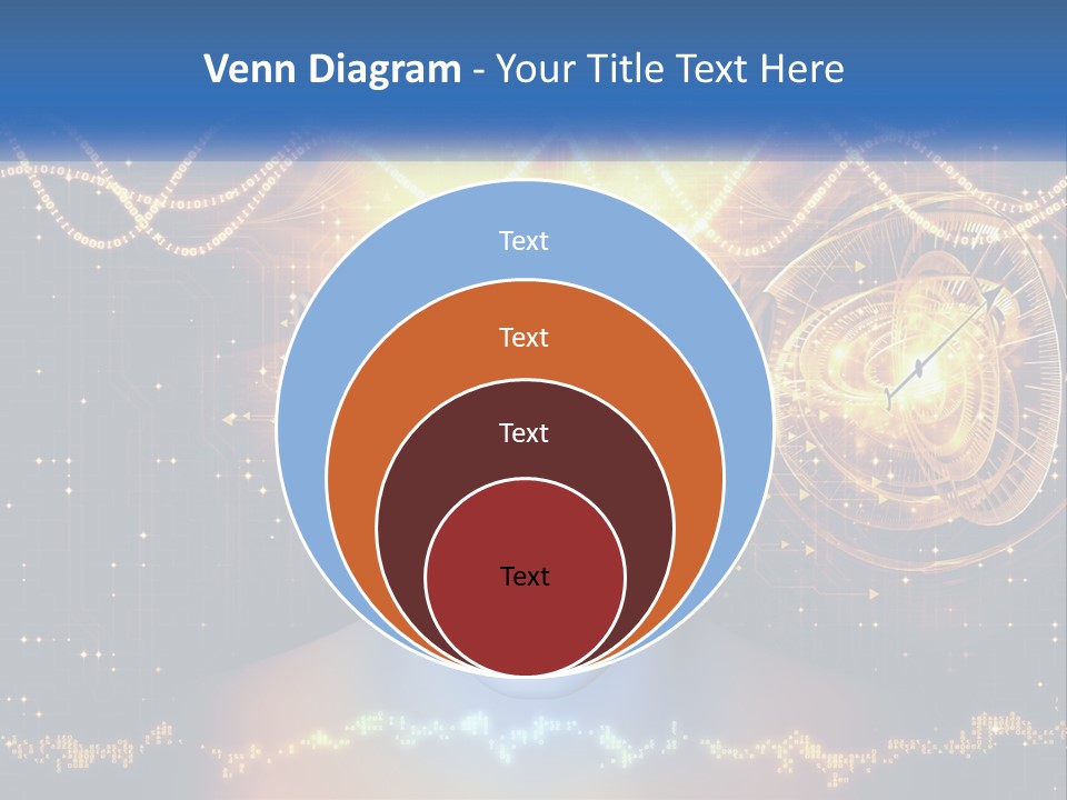 A Man With A Glowing Brain And A Clock On His Head PowerPoint Template