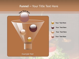 A Hamburger With Lettuce, Tomato, Onion And Cheese On A Cutting Board PowerPoint Template