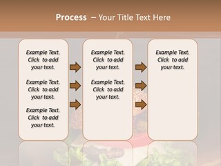 A Hamburger With Lettuce, Tomato, Onion And Cheese On A Cutting Board PowerPoint Template