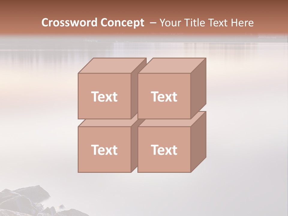 A Large Body Of Water Surrounded By Rocks PowerPoint Template