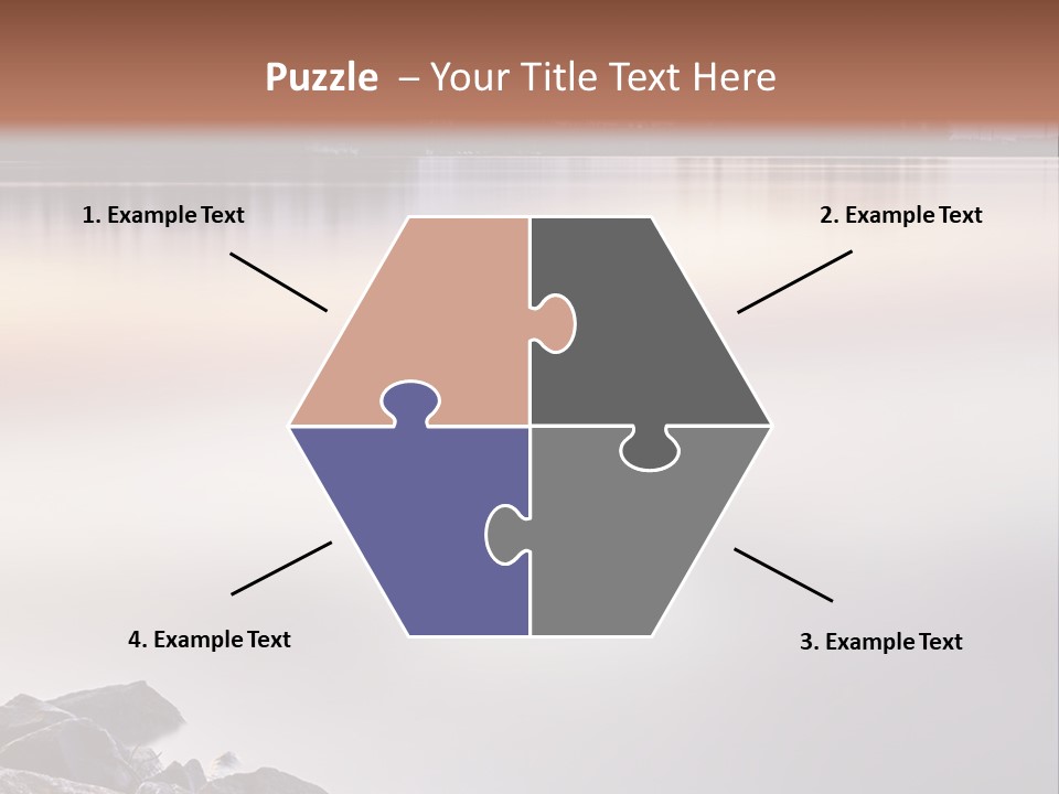 A Large Body Of Water Surrounded By Rocks PowerPoint Template