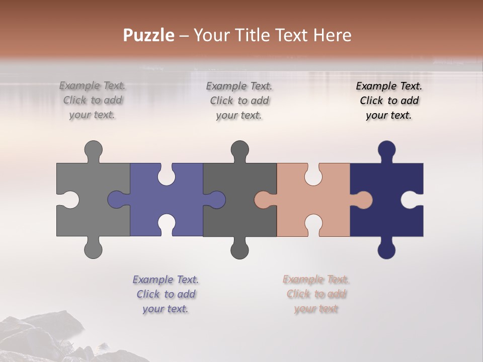 A Large Body Of Water Surrounded By Rocks PowerPoint Template