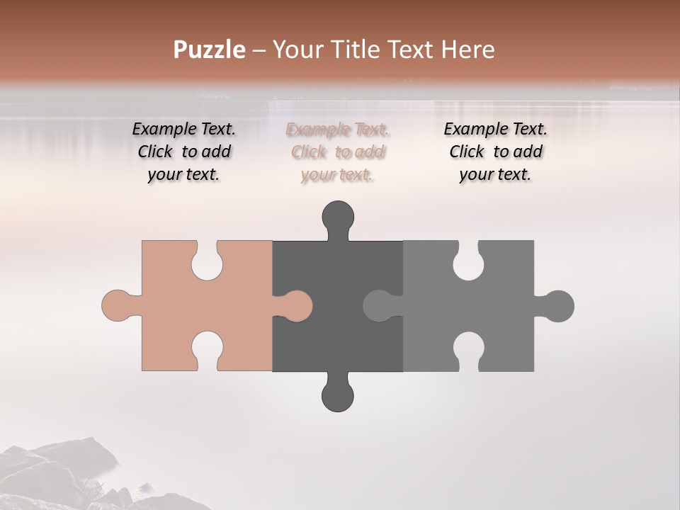 A Large Body Of Water Surrounded By Rocks PowerPoint Template