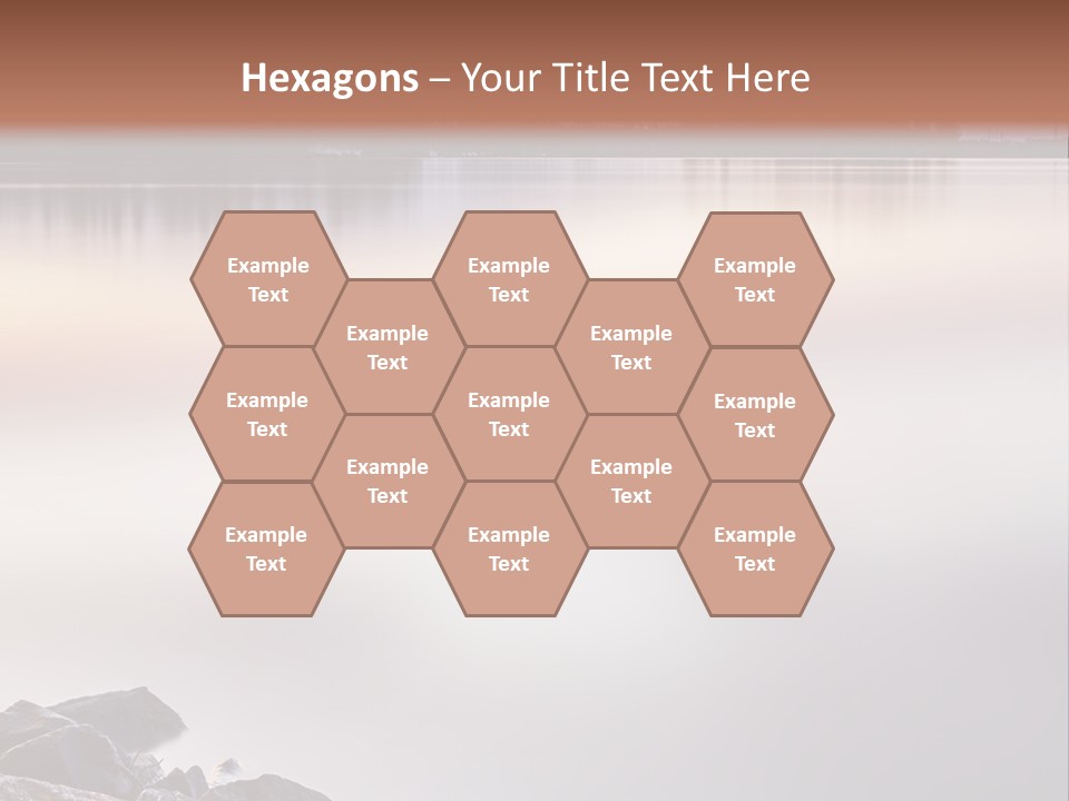 A Large Body Of Water Surrounded By Rocks PowerPoint Template