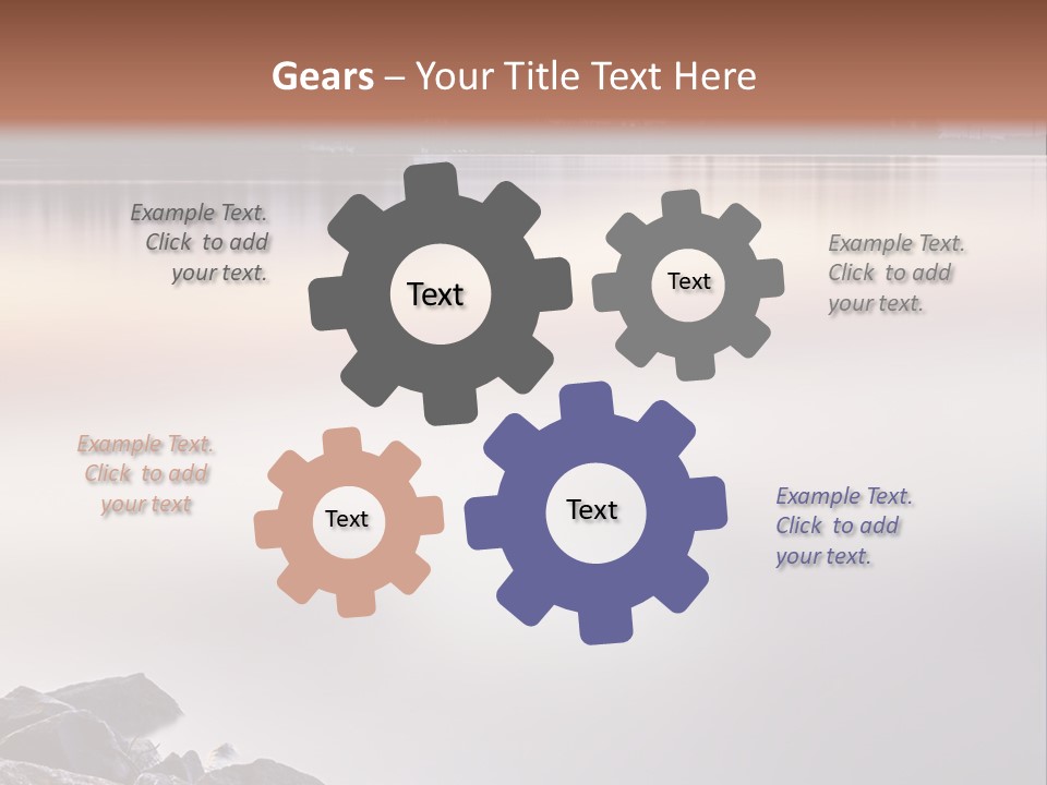 A Large Body Of Water Surrounded By Rocks PowerPoint Template