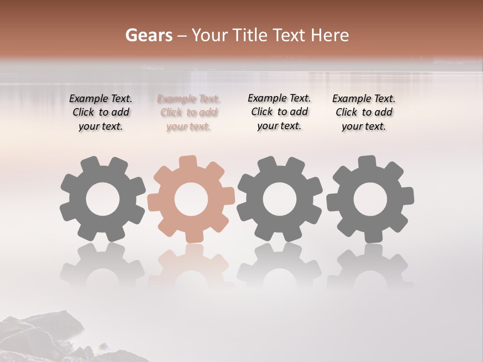 A Large Body Of Water Surrounded By Rocks PowerPoint Template