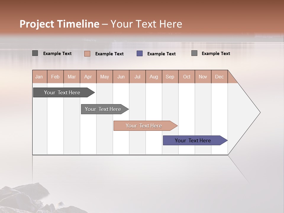 A Large Body Of Water Surrounded By Rocks PowerPoint Template