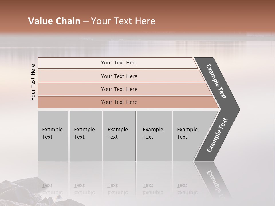 A Large Body Of Water Surrounded By Rocks PowerPoint Template