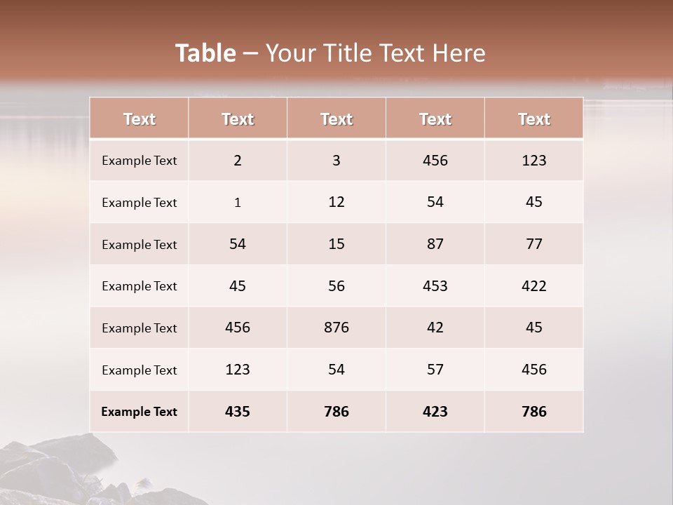 A Large Body Of Water Surrounded By Rocks PowerPoint Template