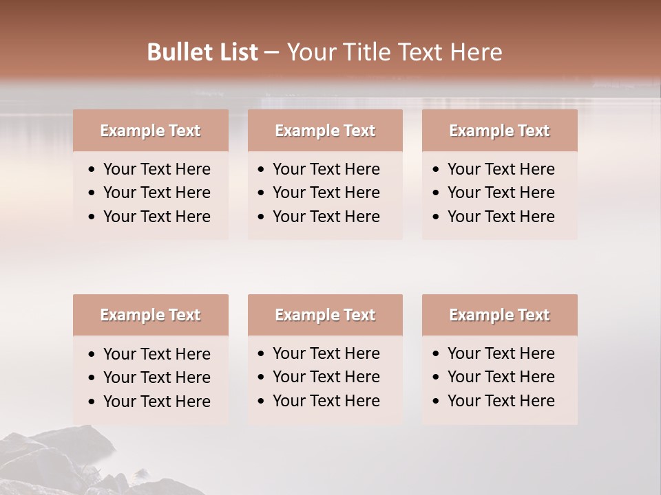 A Large Body Of Water Surrounded By Rocks PowerPoint Template