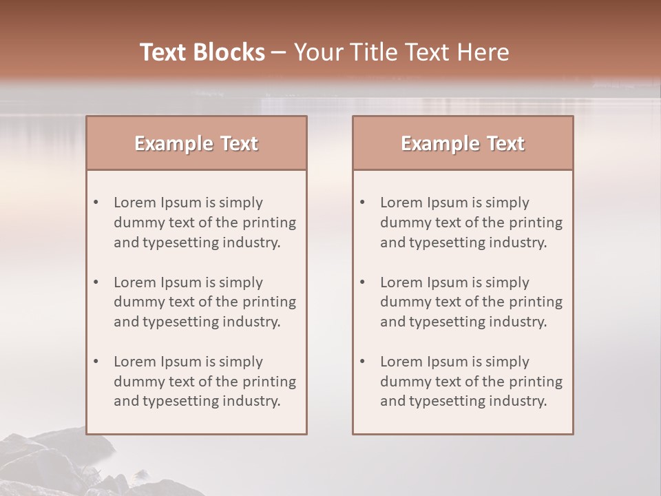 A Large Body Of Water Surrounded By Rocks PowerPoint Template