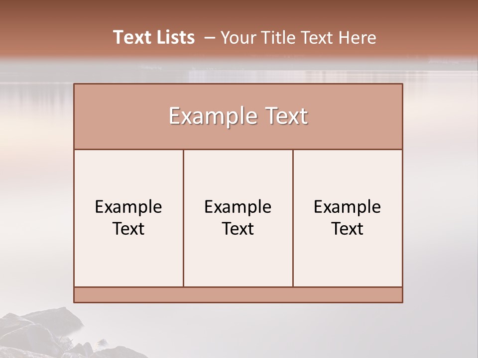 A Large Body Of Water Surrounded By Rocks PowerPoint Template