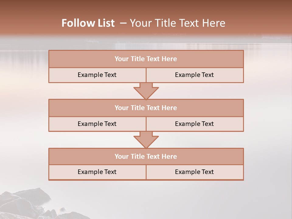 A Large Body Of Water Surrounded By Rocks PowerPoint Template