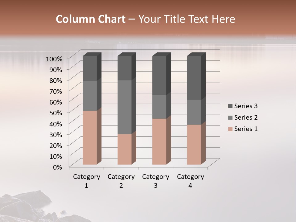 A Large Body Of Water Surrounded By Rocks PowerPoint Template
