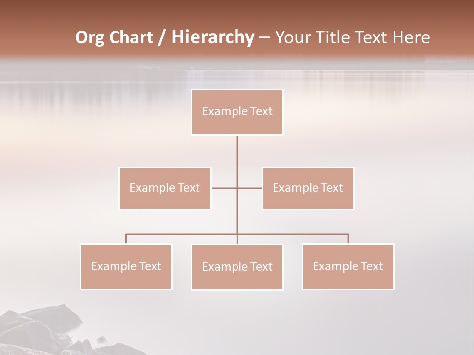 A Large Body Of Water Surrounded By Rocks PowerPoint Template