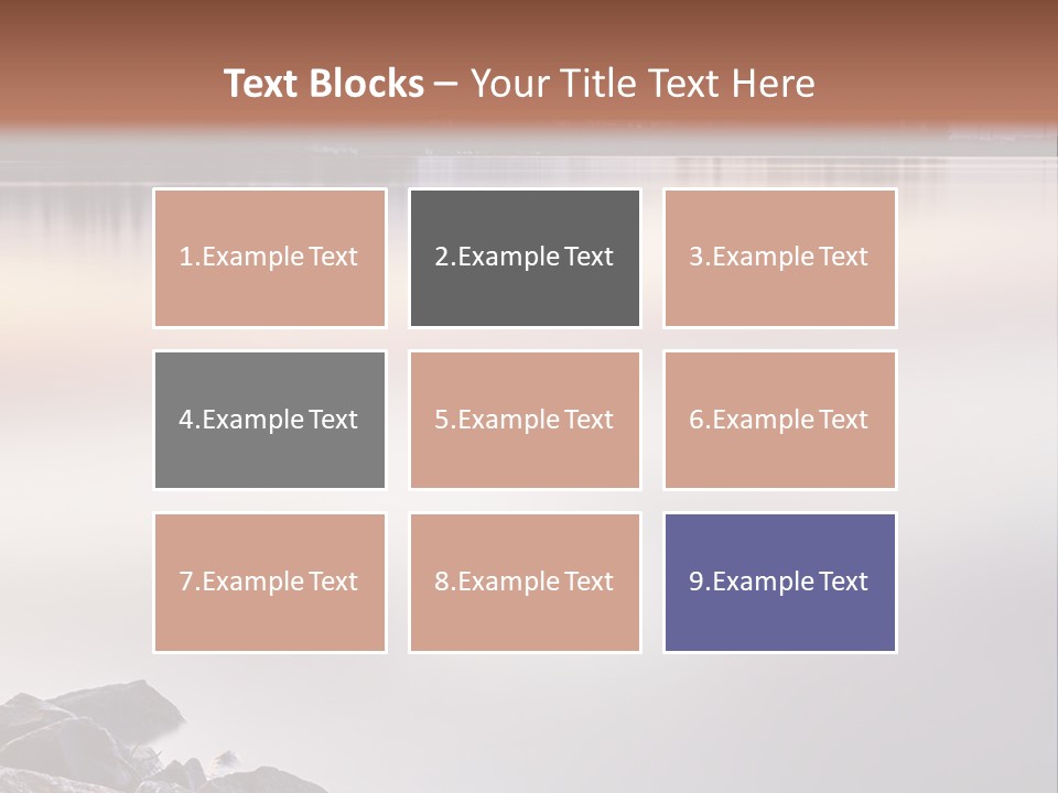 A Large Body Of Water Surrounded By Rocks PowerPoint Template