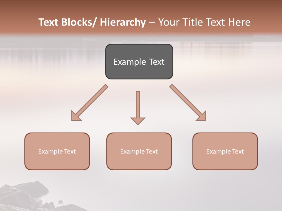 A Large Body Of Water Surrounded By Rocks PowerPoint Template
