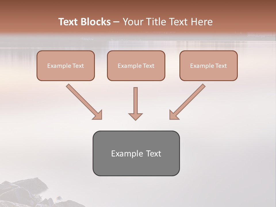 A Large Body Of Water Surrounded By Rocks PowerPoint Template