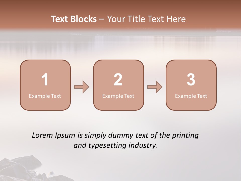 A Large Body Of Water Surrounded By Rocks PowerPoint Template
