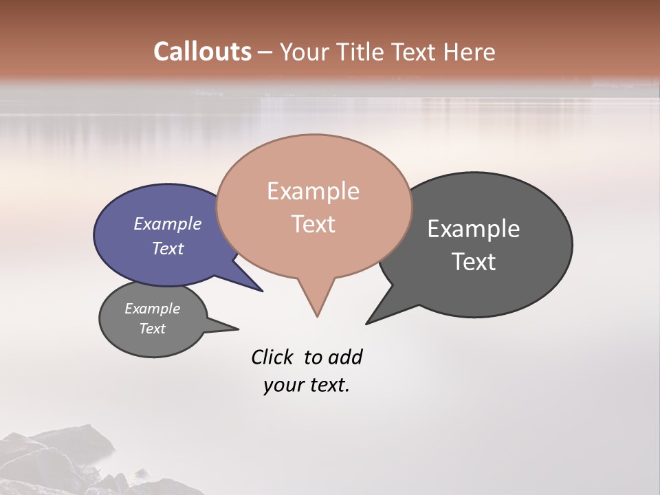 A Large Body Of Water Surrounded By Rocks PowerPoint Template